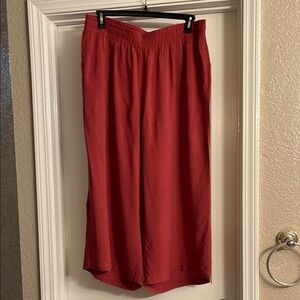 Bricks Red Wide-Leg Pants size 1X